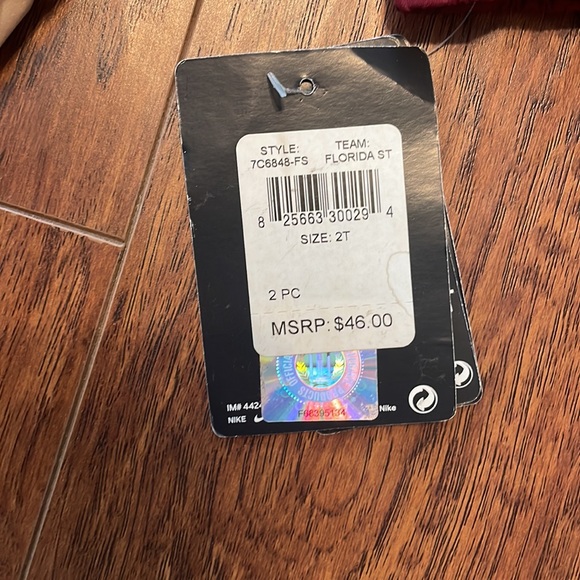 NIKE Florida State Seminoles windbreaker/ warmup 2 piece (pants & Jacket) 2T FSU - Picture 4 of 16